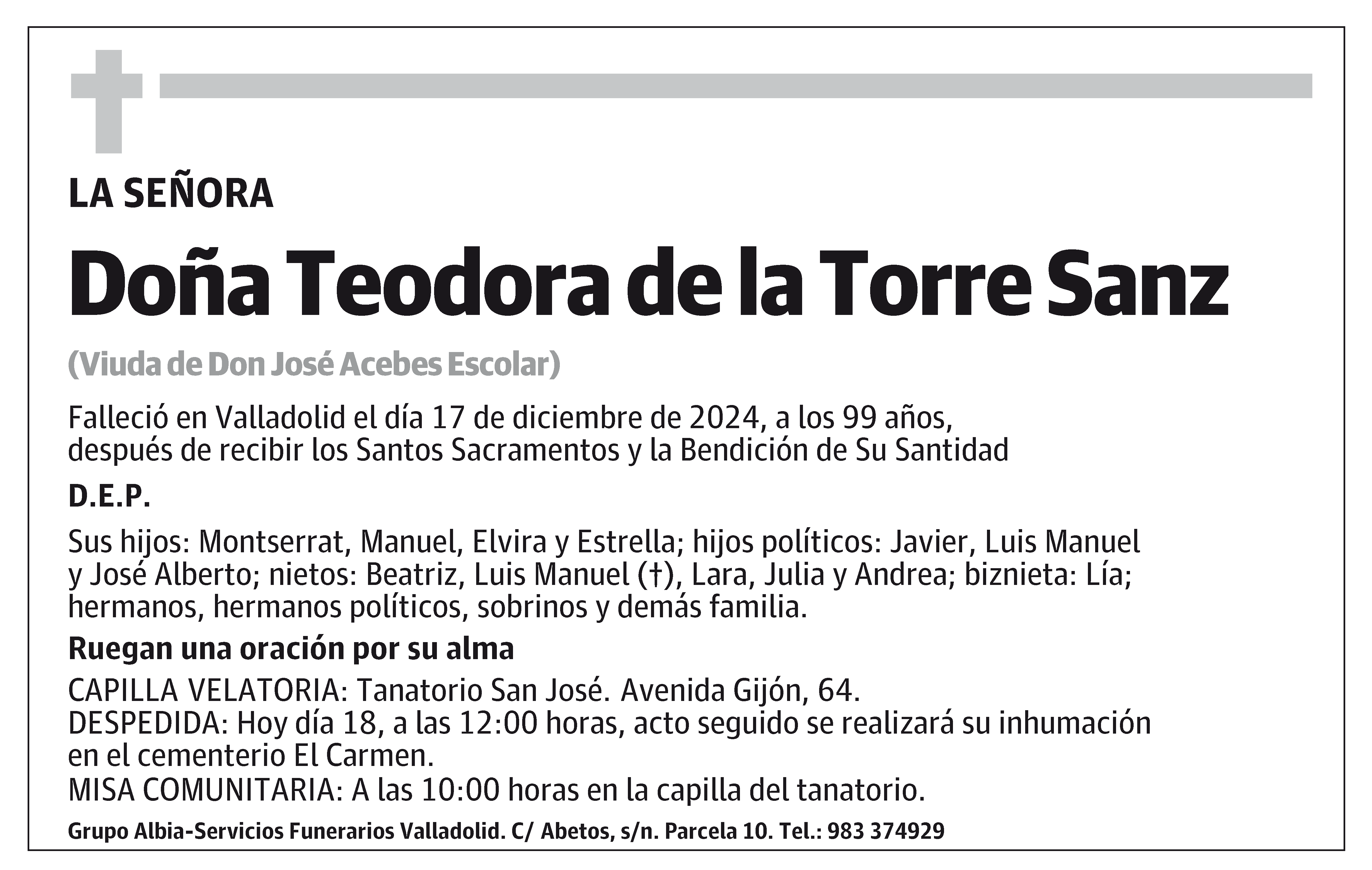 Teodora de la Torre Sanz