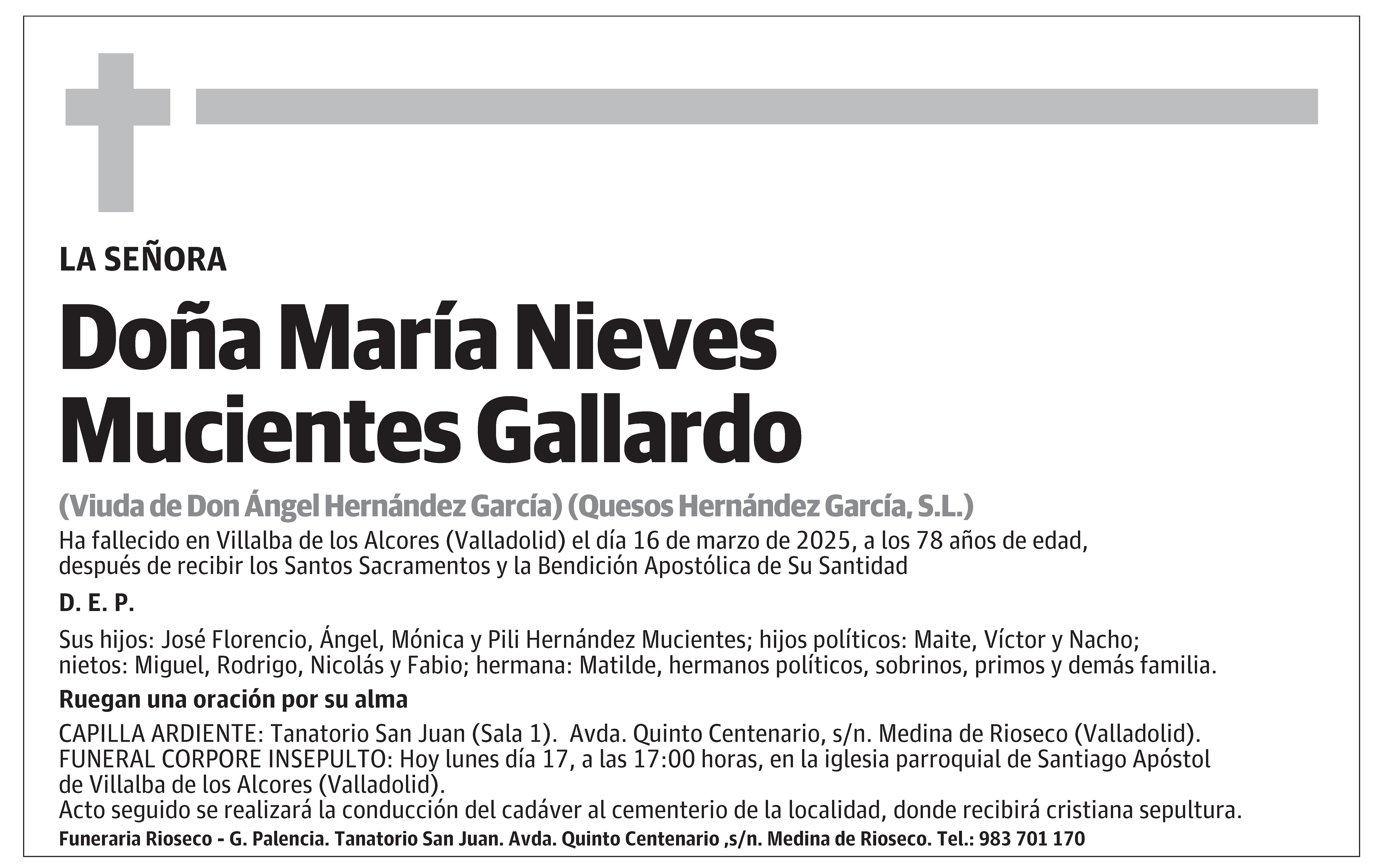 María Nieves Mucientes Gallardo