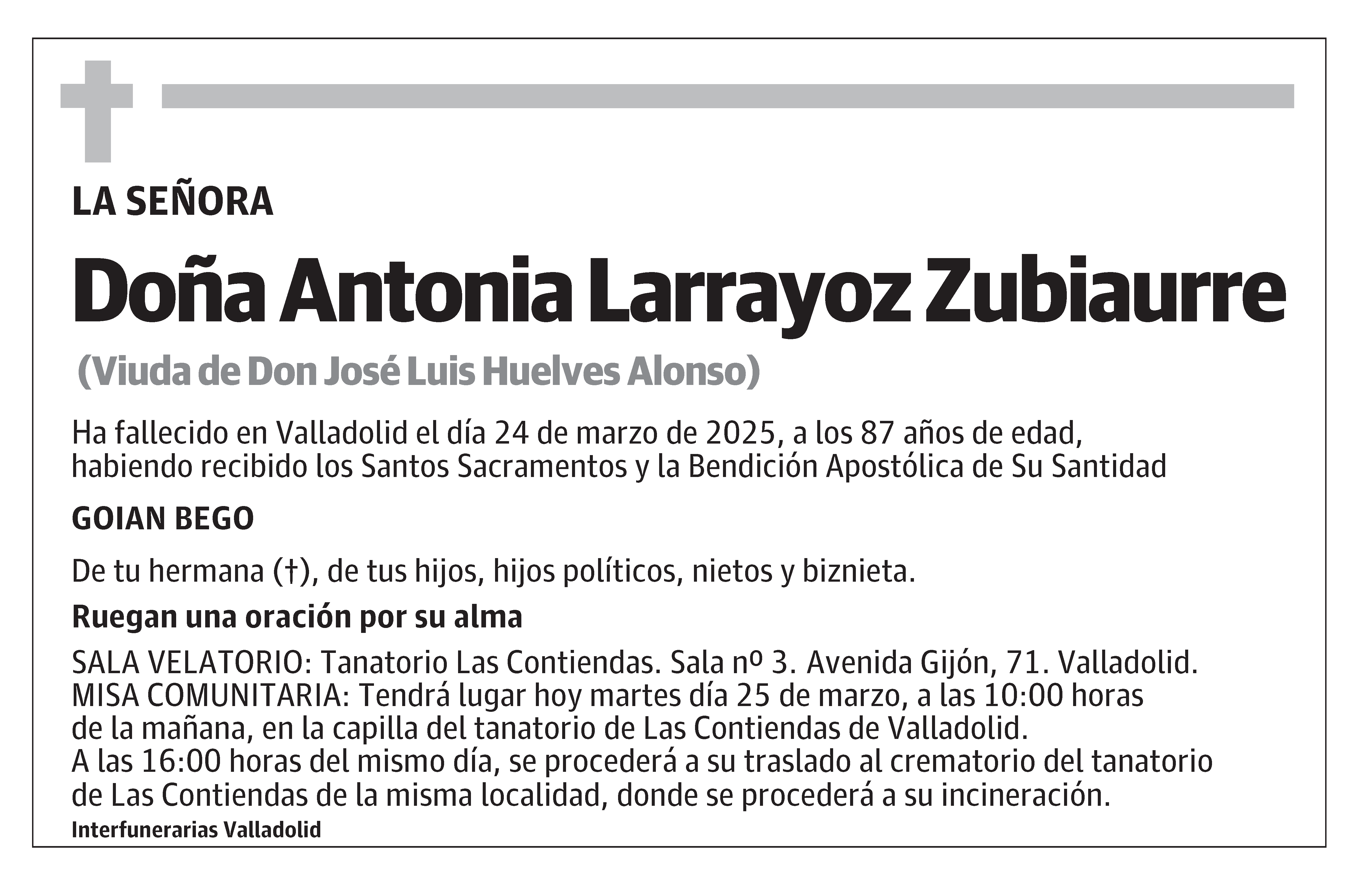 Antonia Larrayoz Zubiaurre