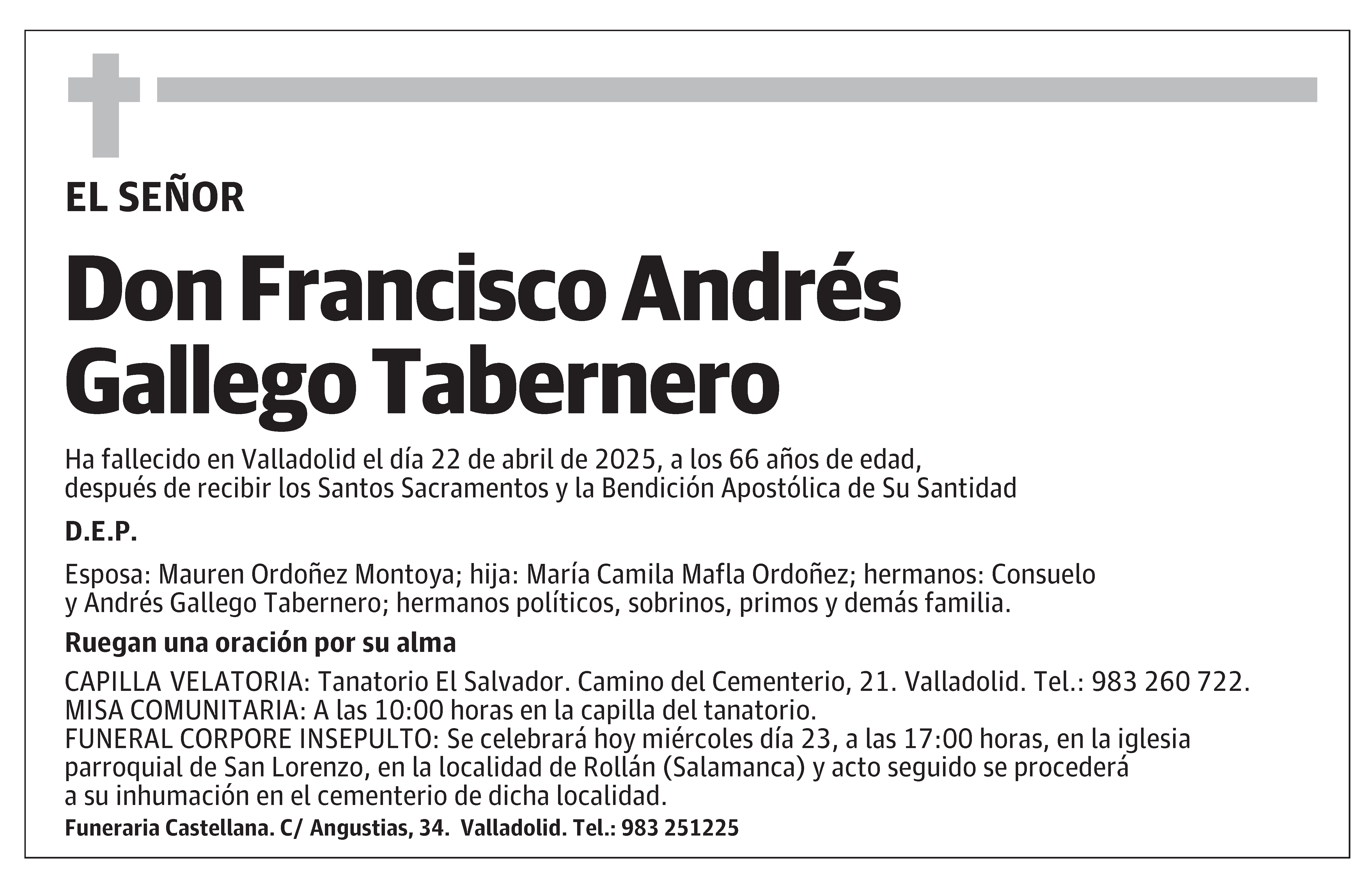Francisco Andrés Gallego Tabernero