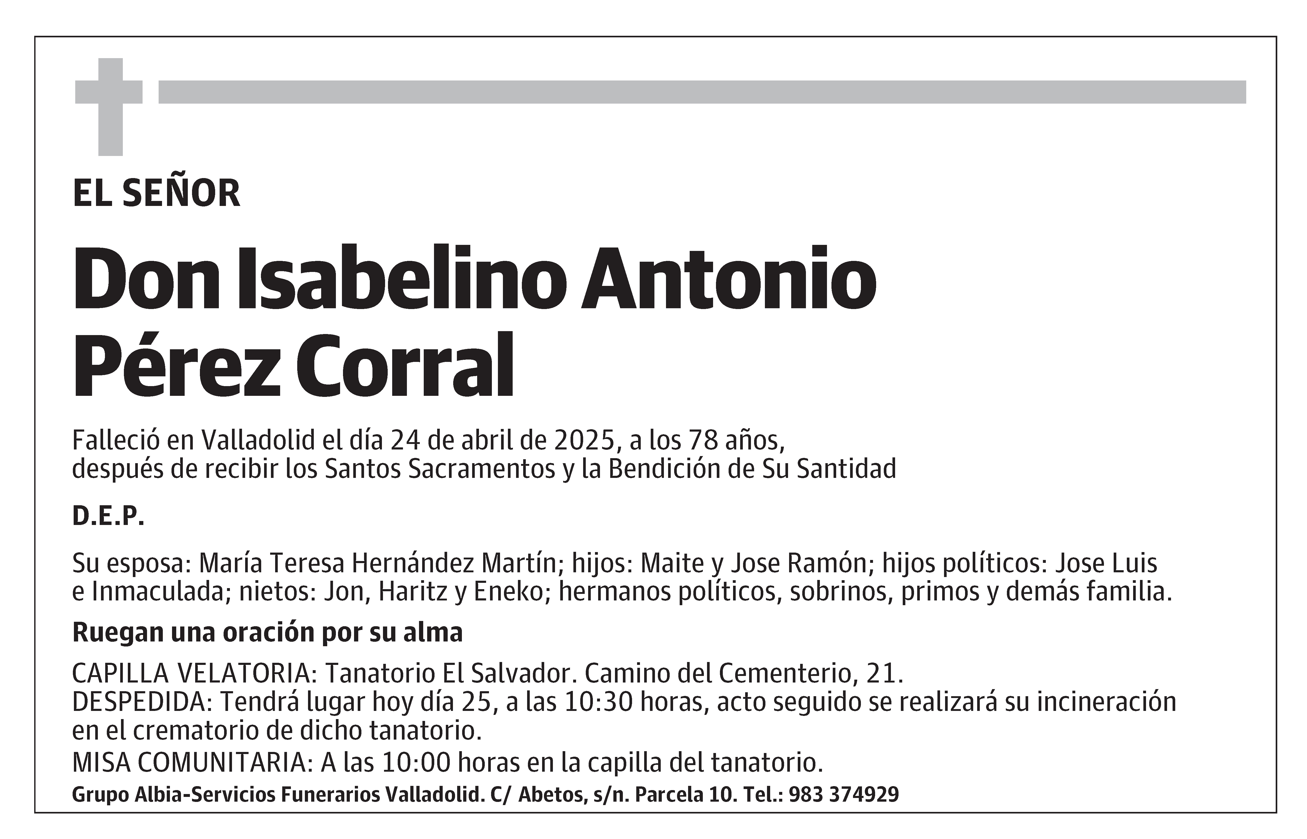 Isabelino Antonio Pérez Corral