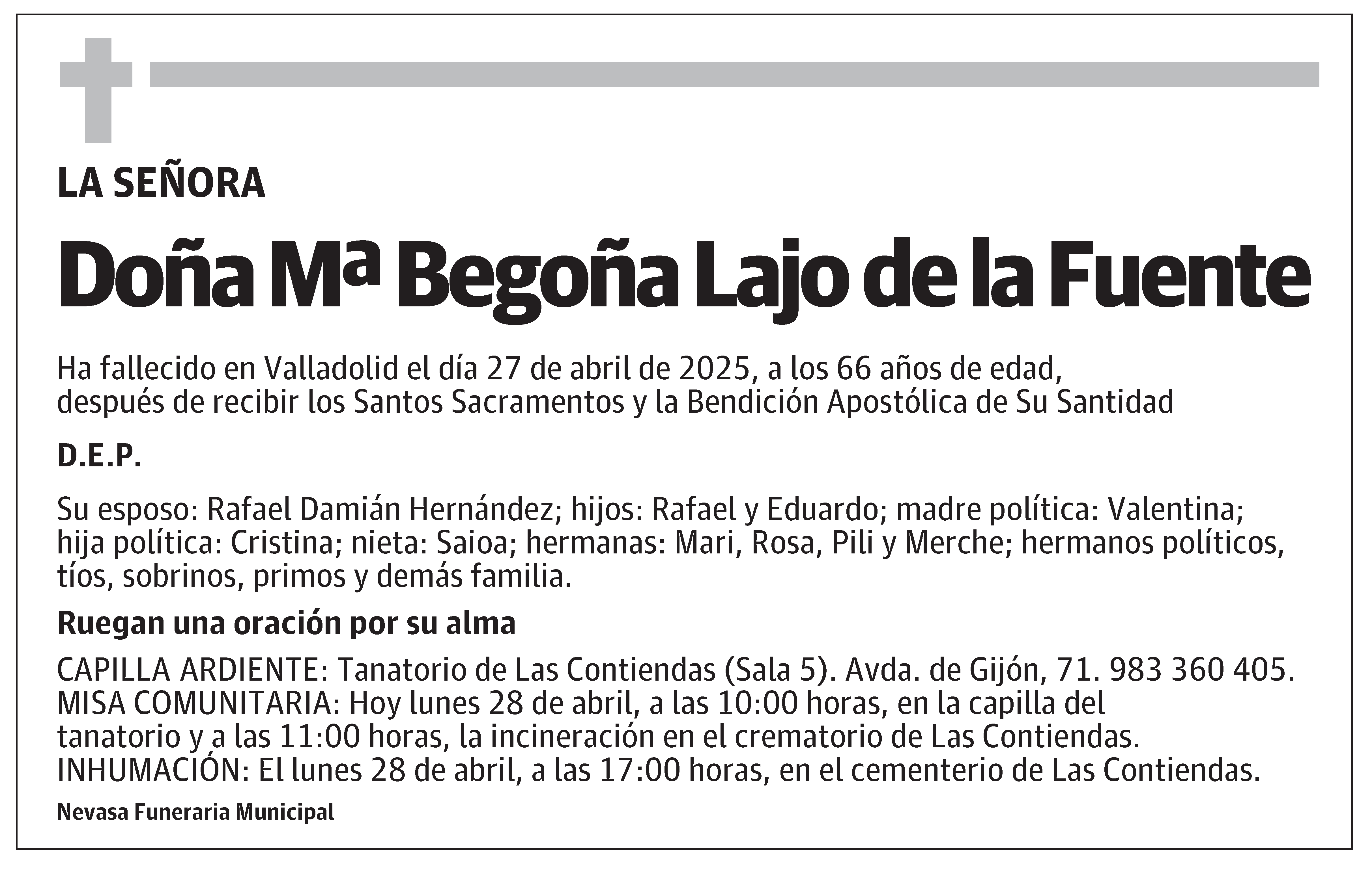 Mª Begoña Lajo de la Fuente