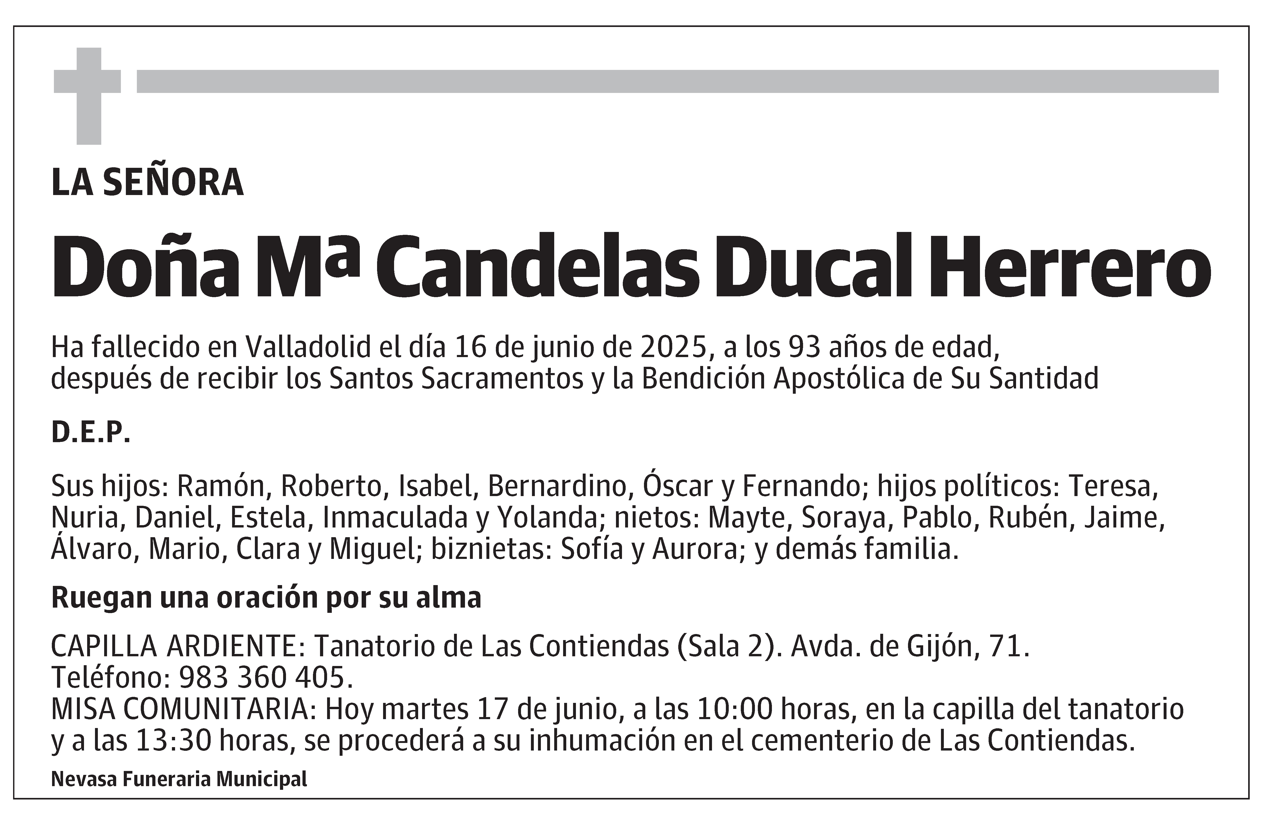Mª Candelas Ducal Herrero