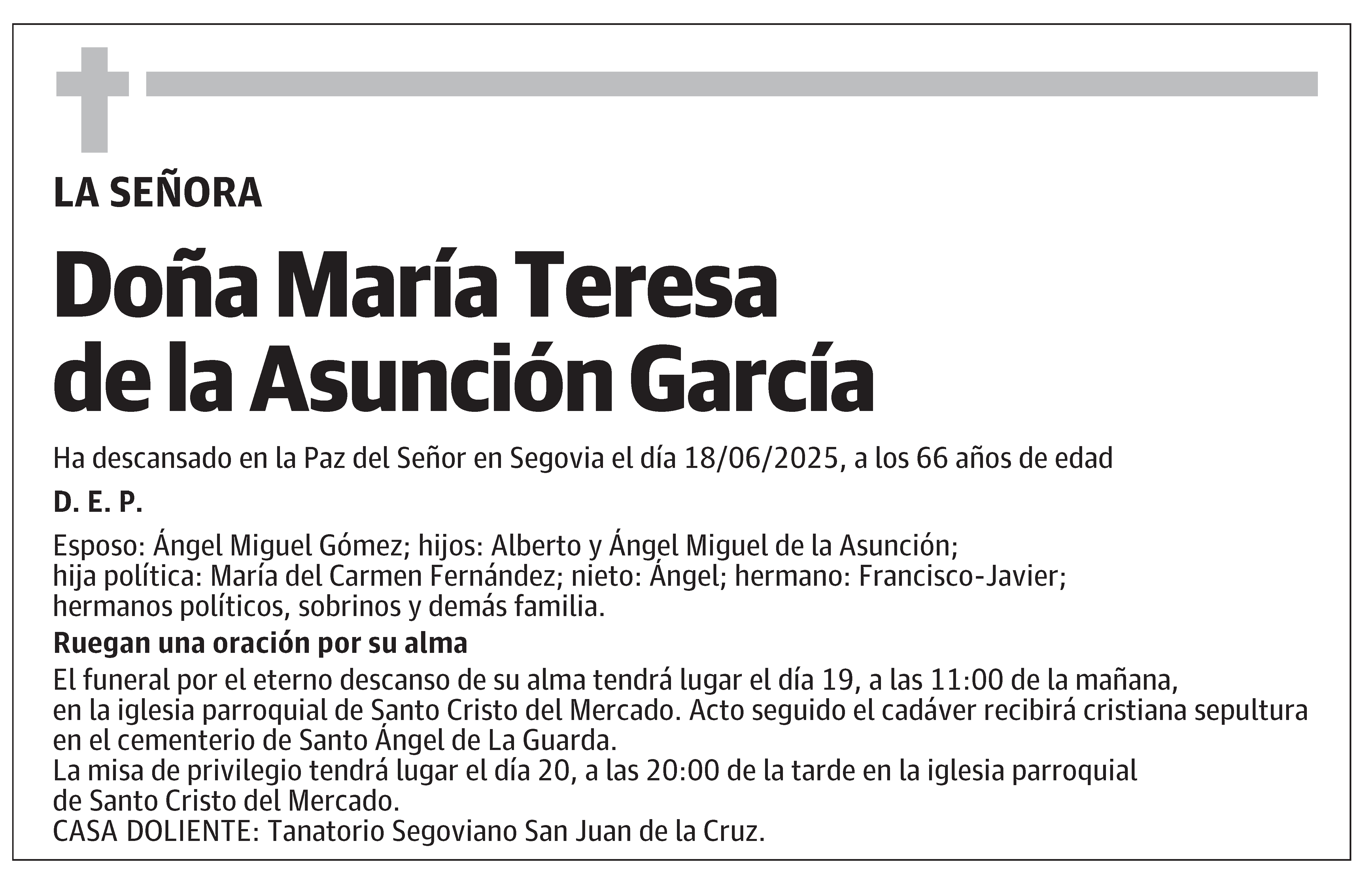 María Teresa de la Asunción García