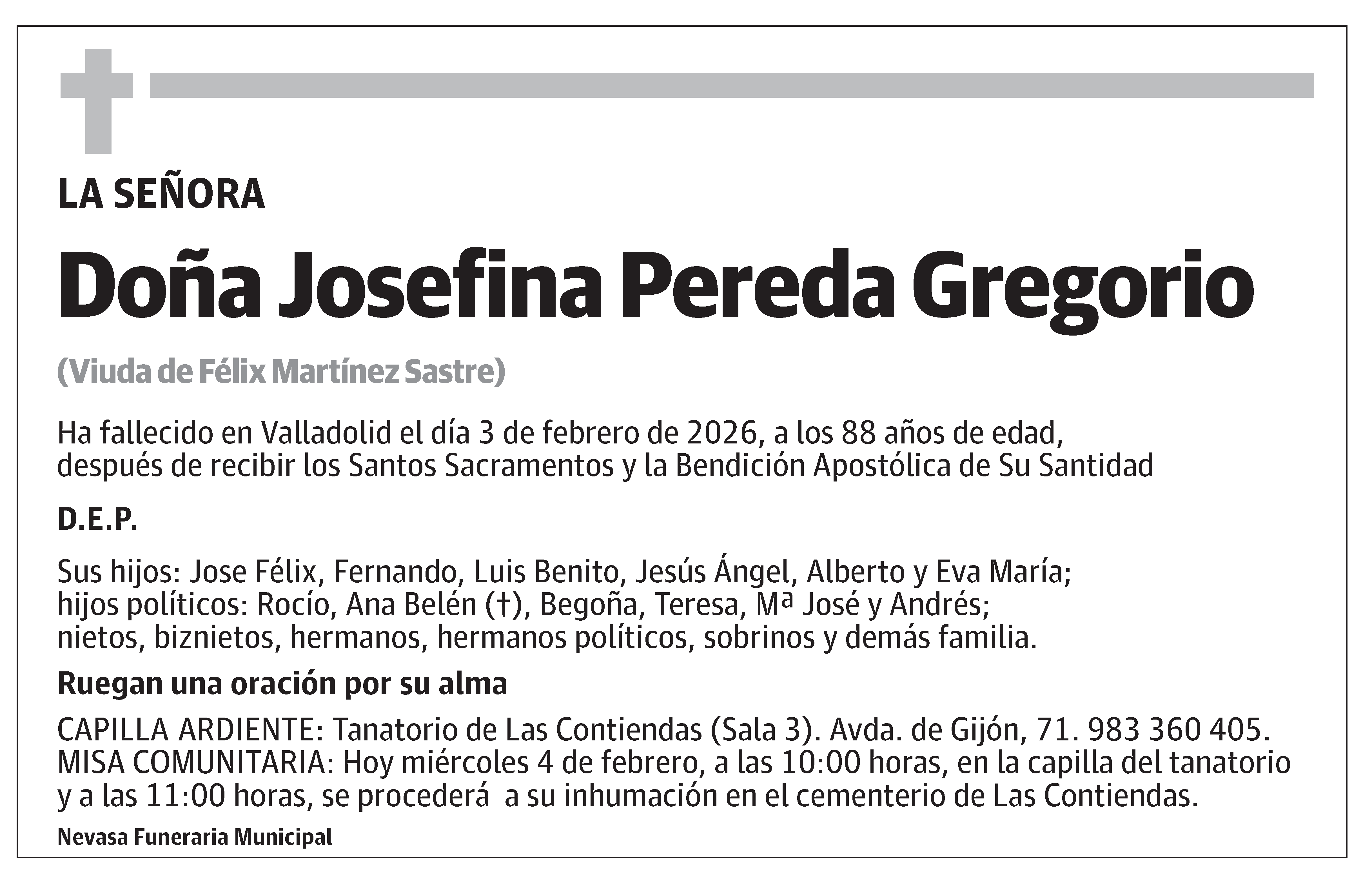 Josefina Pereda Gregorio