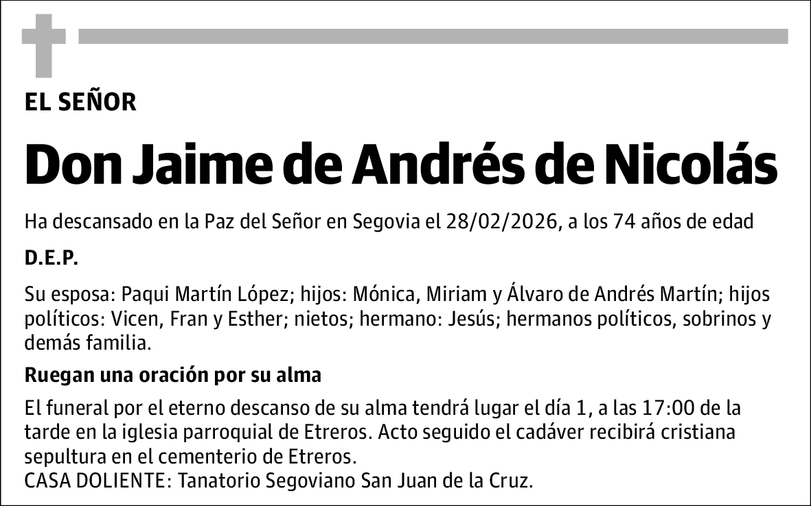 Jaime de Andres de Nicolás