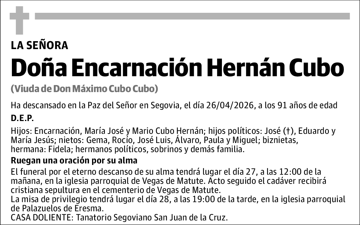 Encarnación Hernán Cubo
