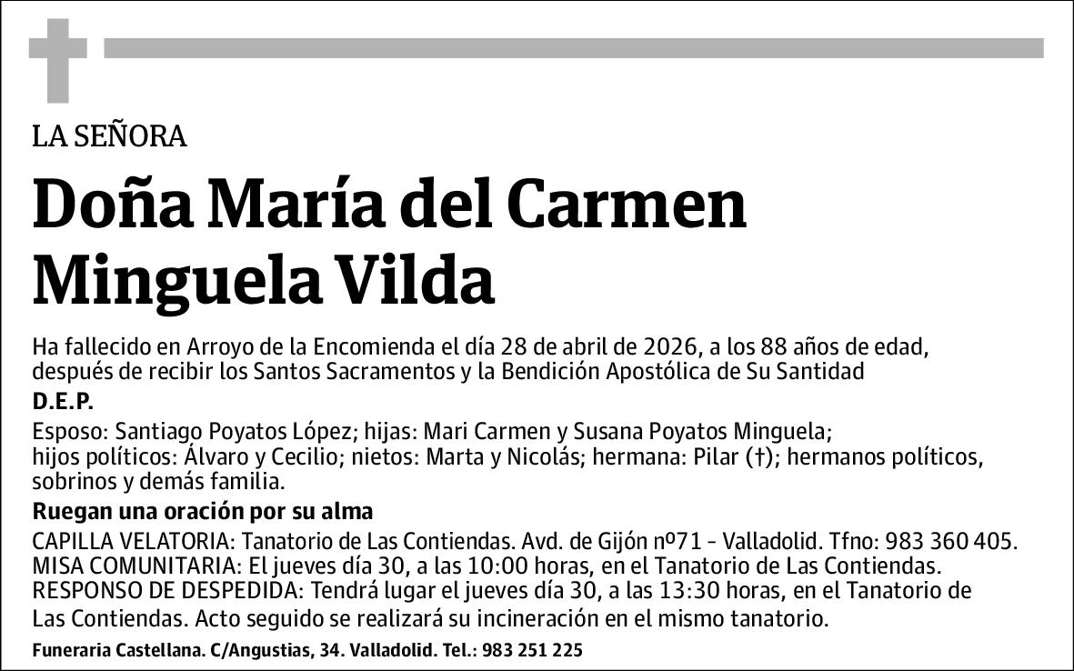 María del Carmen Minguela Vilda