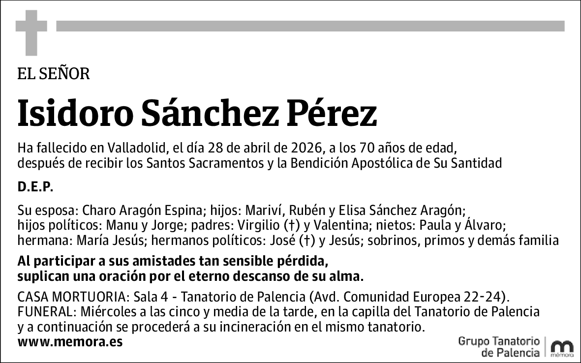 Isidoro Sánchez Pérez