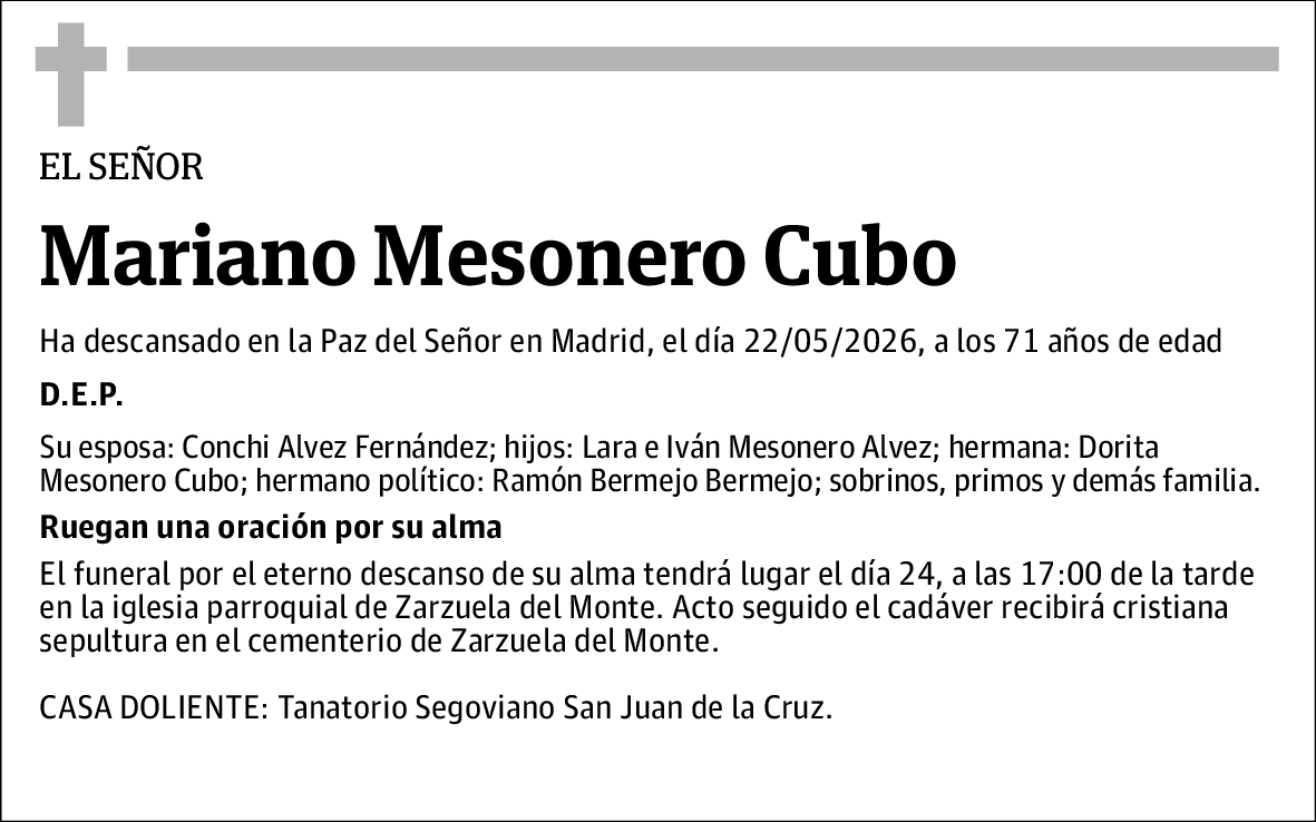 Mariano Mesonero Cubo