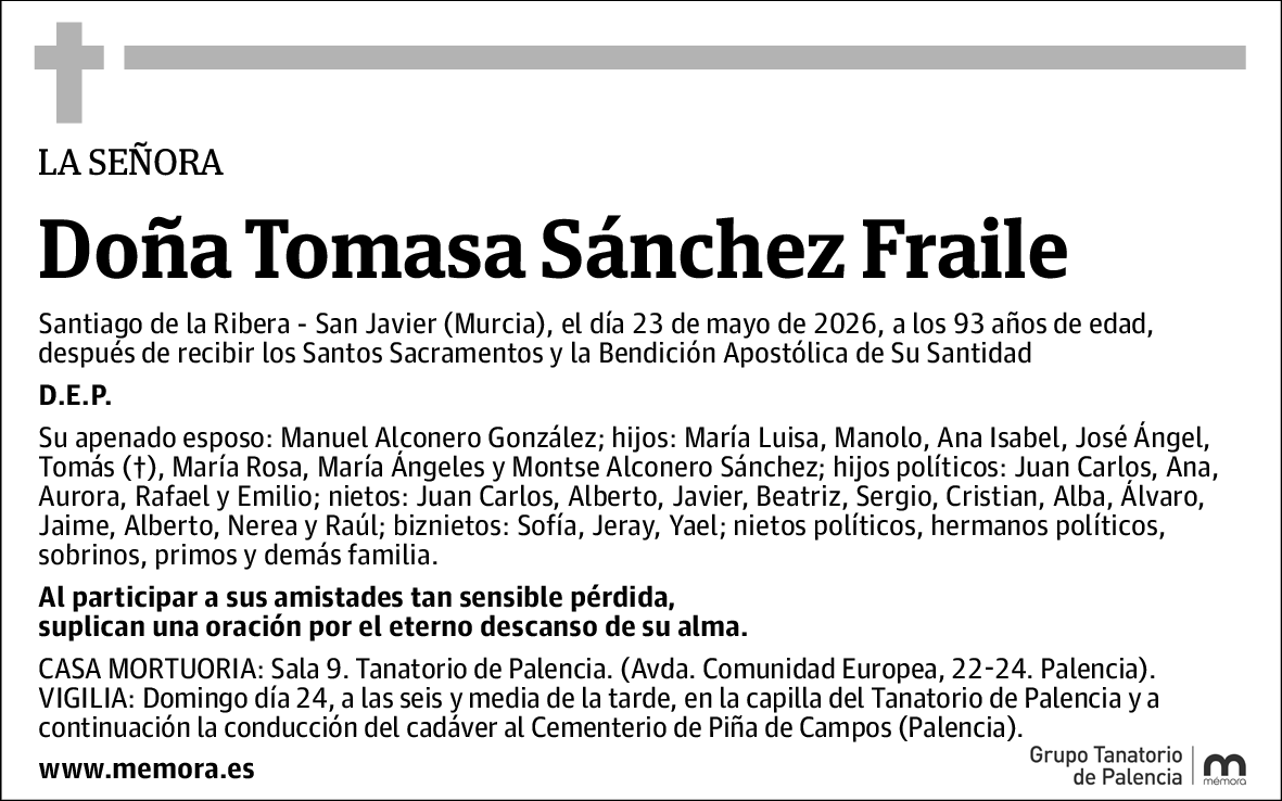 Tomasa Sánchez Fraile