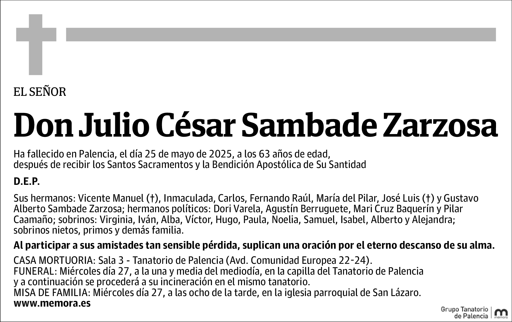 Julio César Sambade Zarzosa
