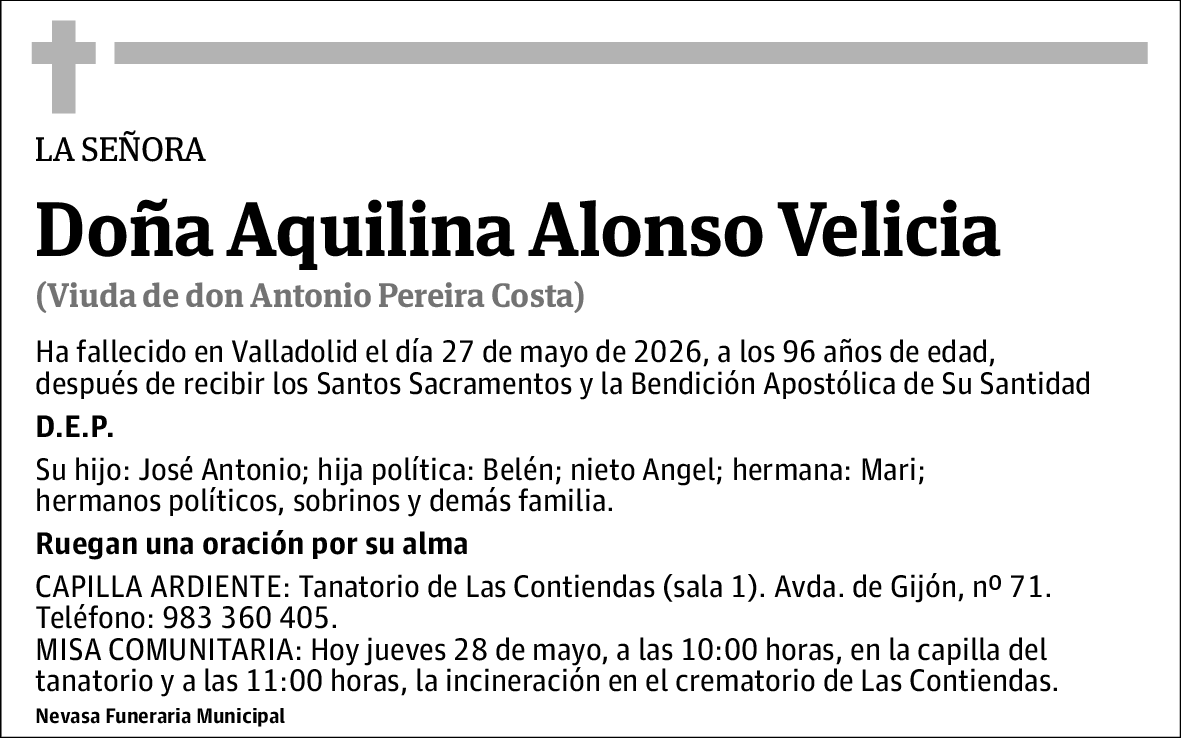 Aquilina Alonso Velicia