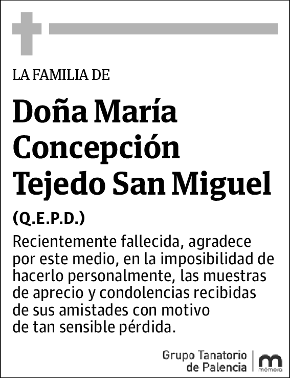 María Concepción Tejedo San Miguel