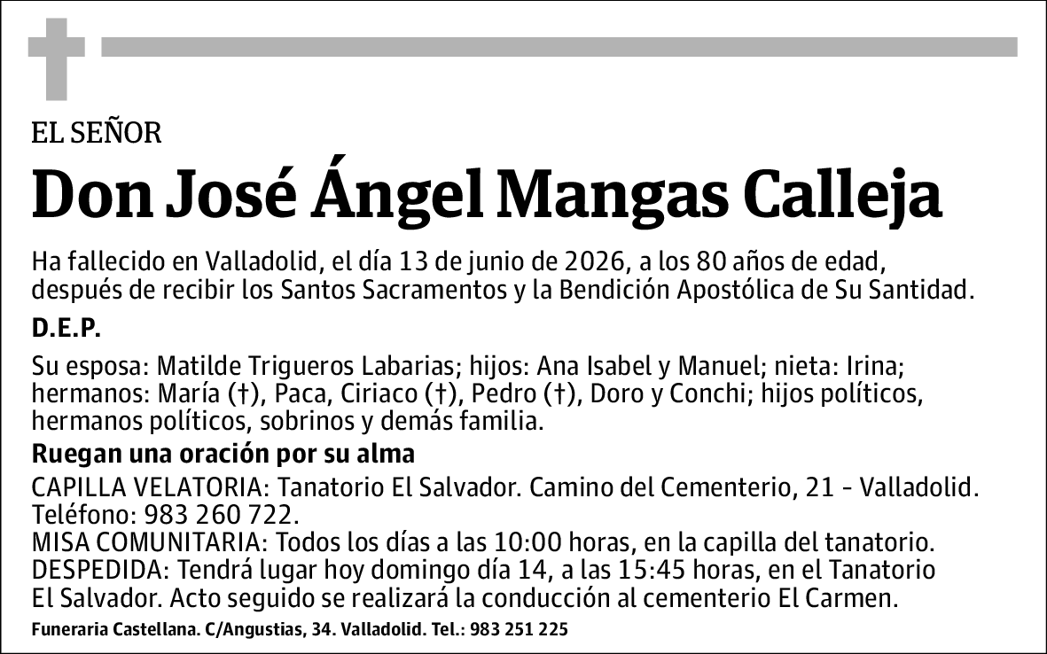 José Ángel Mangas Calleja