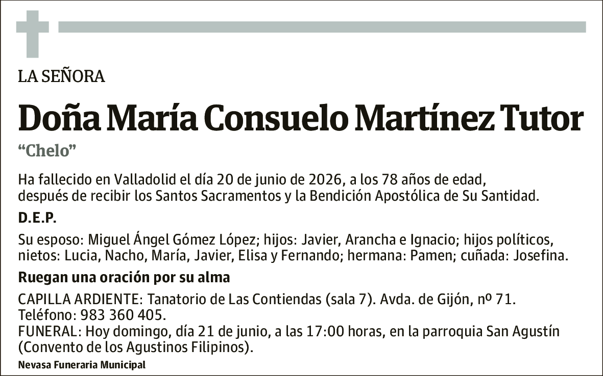 María Consuelo Martínez Tutor