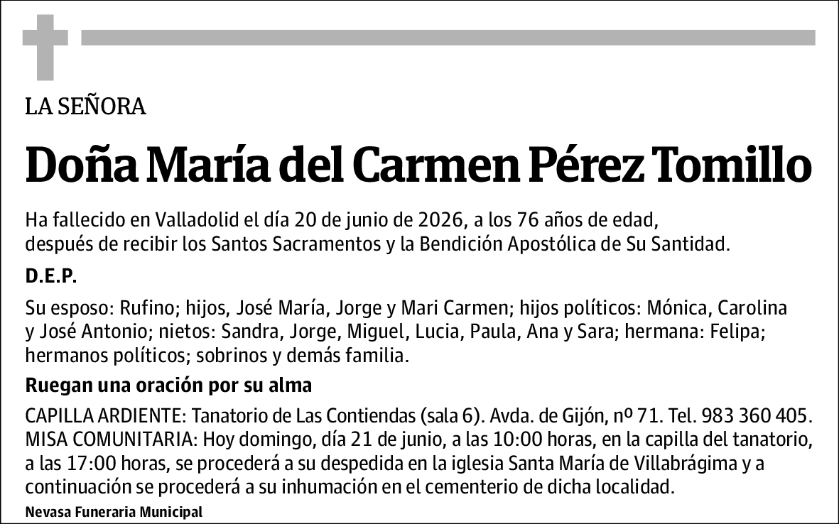 María del Carmen Pérez Tomillo