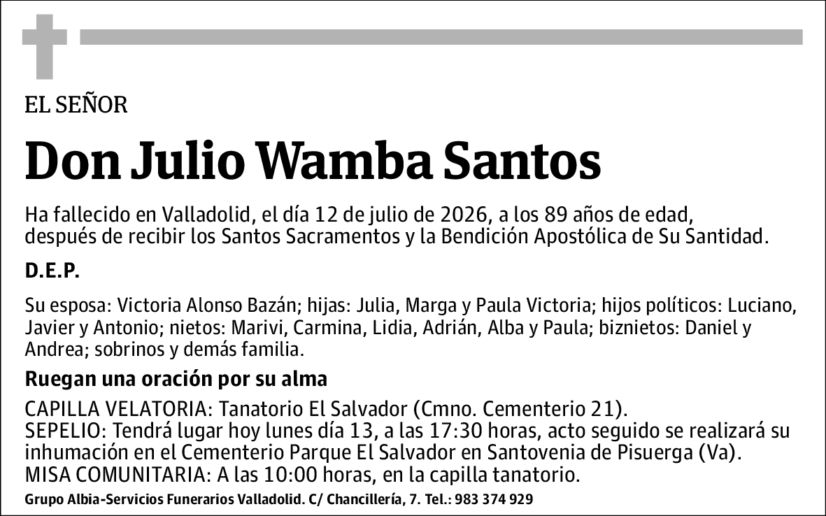 Julio Wamba Santos