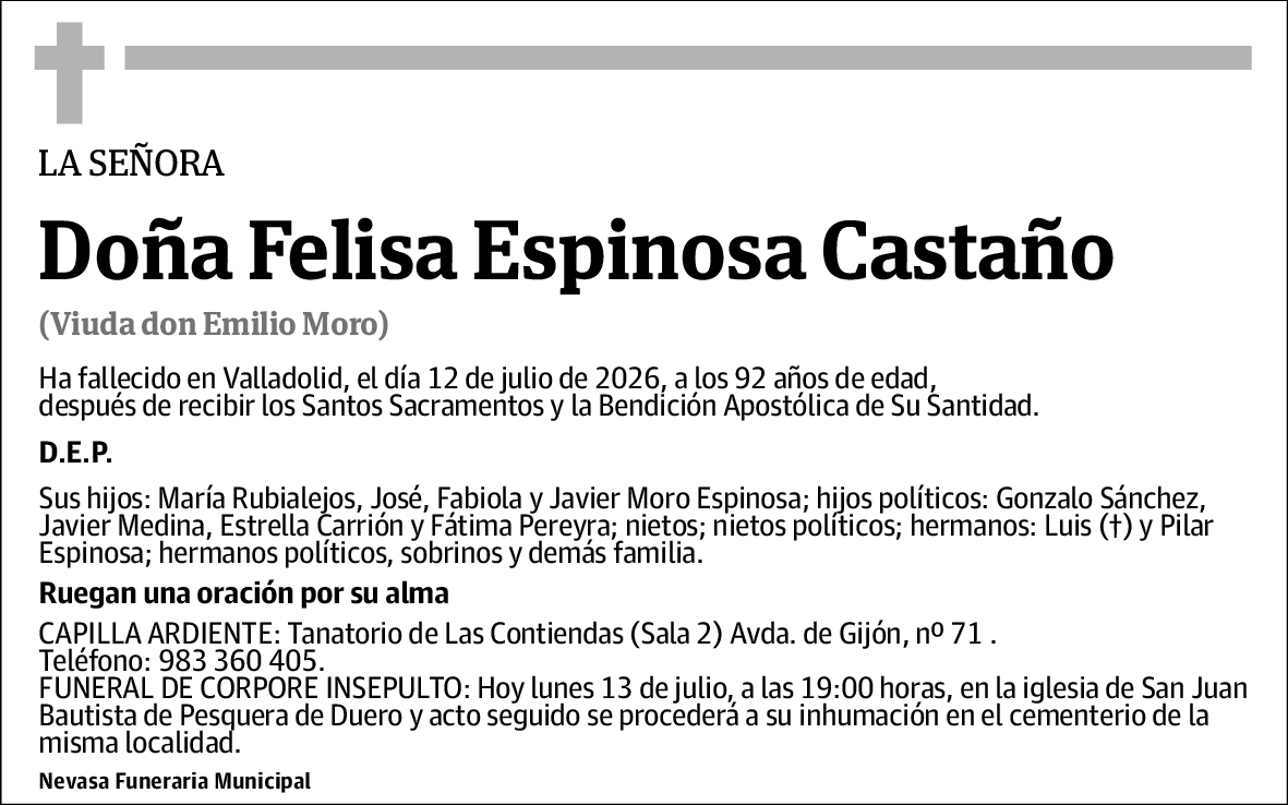 Felisa Espinosa Castaño