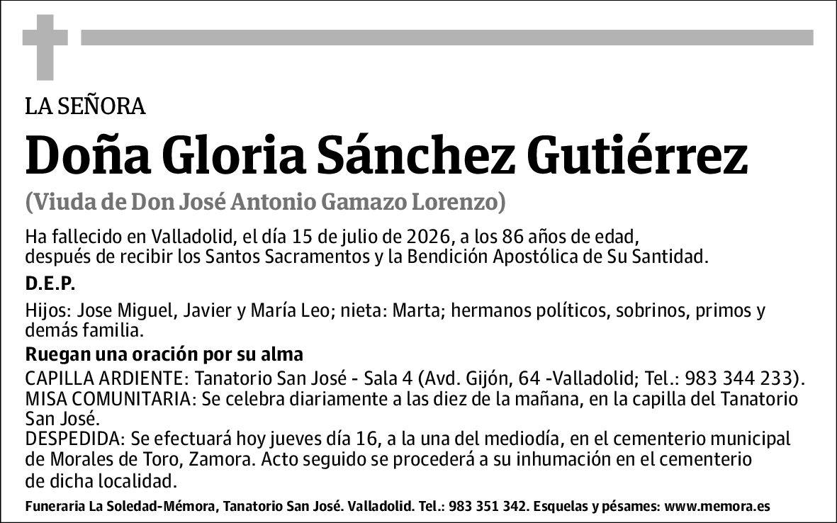 Gloria Sánchez Gutiérrez