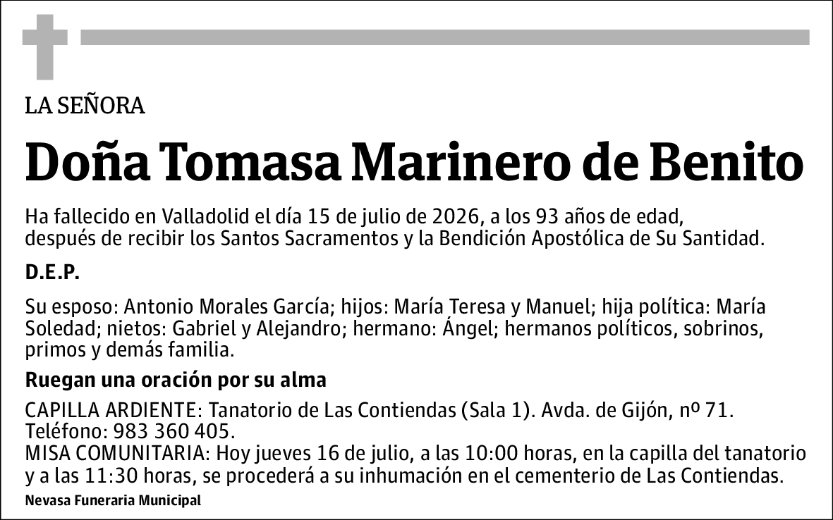 Tomasa Marinero de Benito