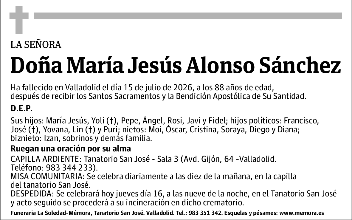 María Jesús Alonso Sánchez