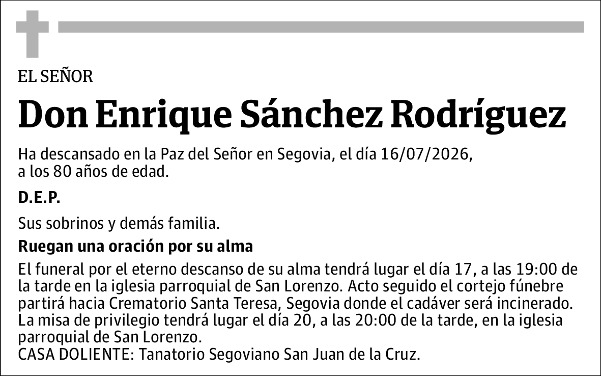 Enrique Sánchez Rodríguez