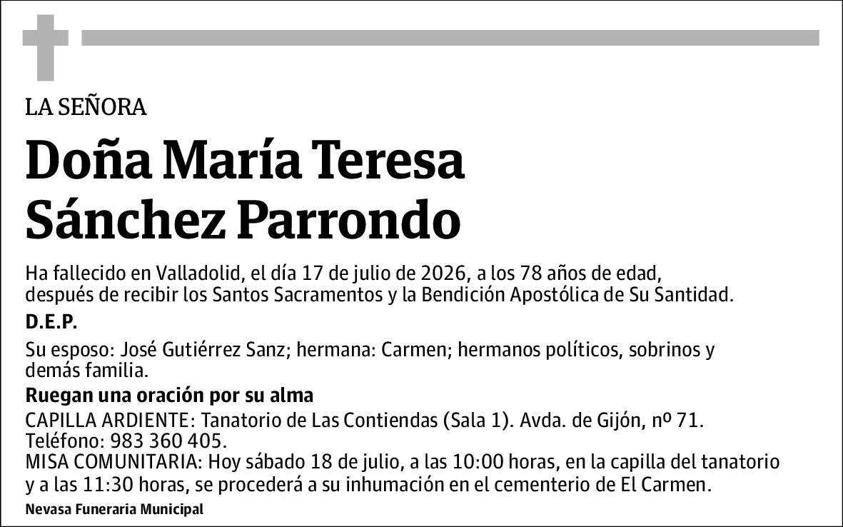 María Teresa Sánchez Parrondo