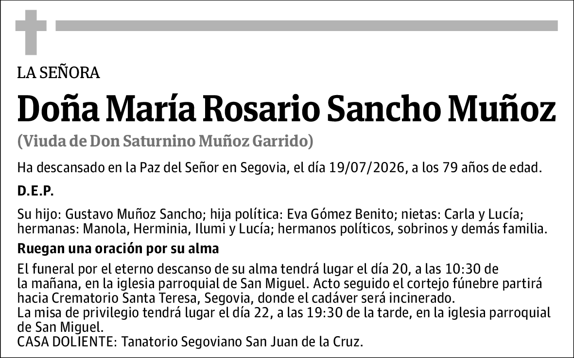 María Rosario Sancho Muñoz
