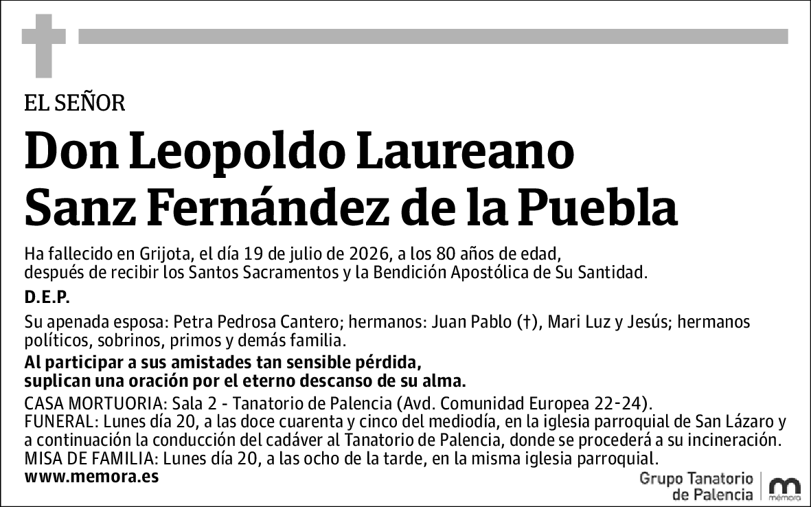 Leopoldo Laureano Sanz Fernández de la Puebla