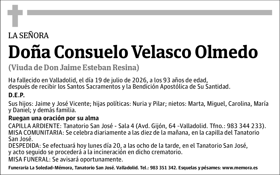 Consuelo Velasco Olmedo