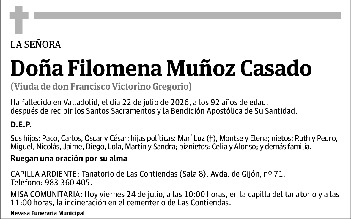 Filomena Muñoz Casado
