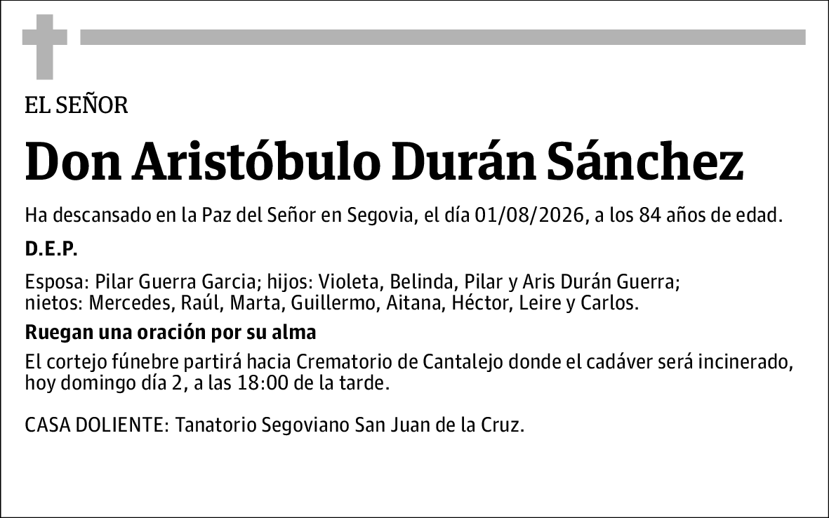 Aristóbulo Durán Sánchez