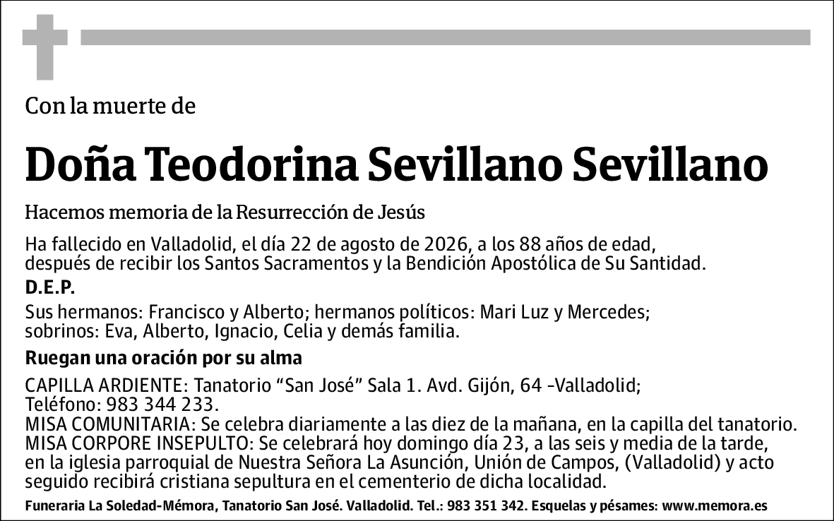 Teodorina Sevillano Sevillano