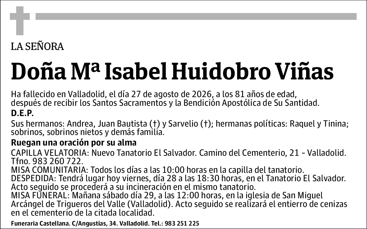 Mª Isabel Huidobro Viñas