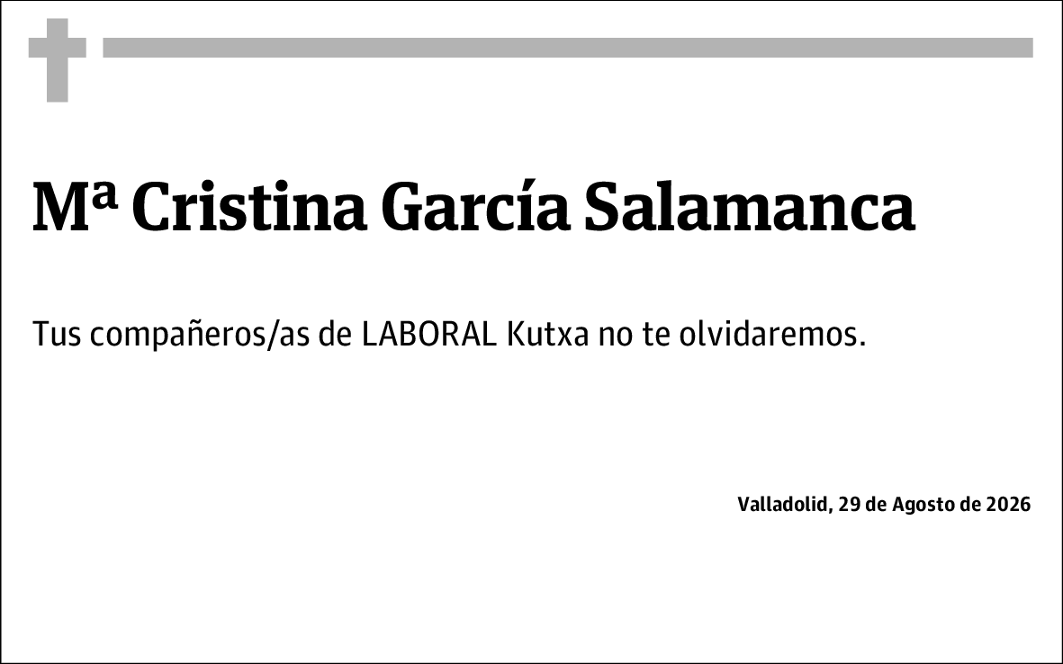 Mª Cristina García Salamanca