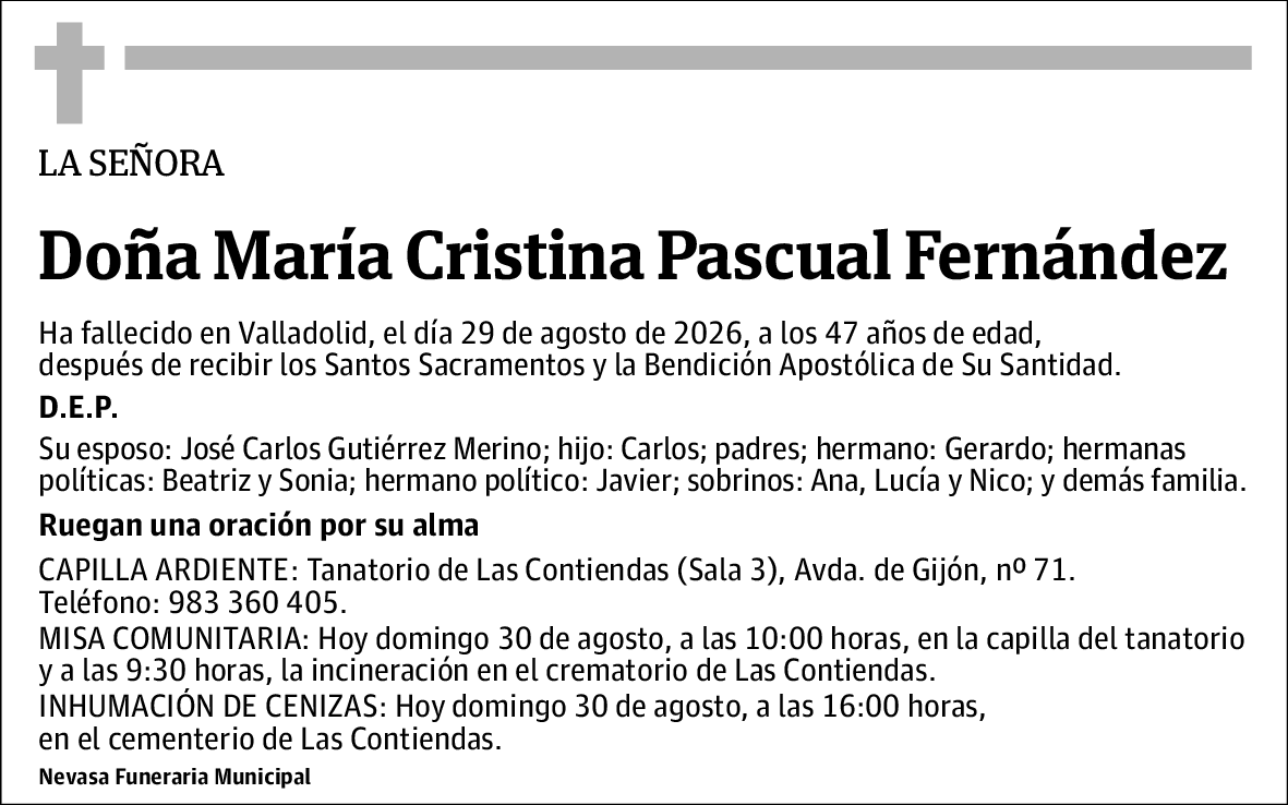 María Cristina Pascual Fernández