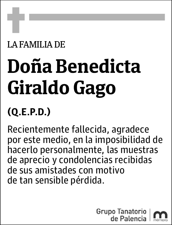 Benedicta Giraldo Gago