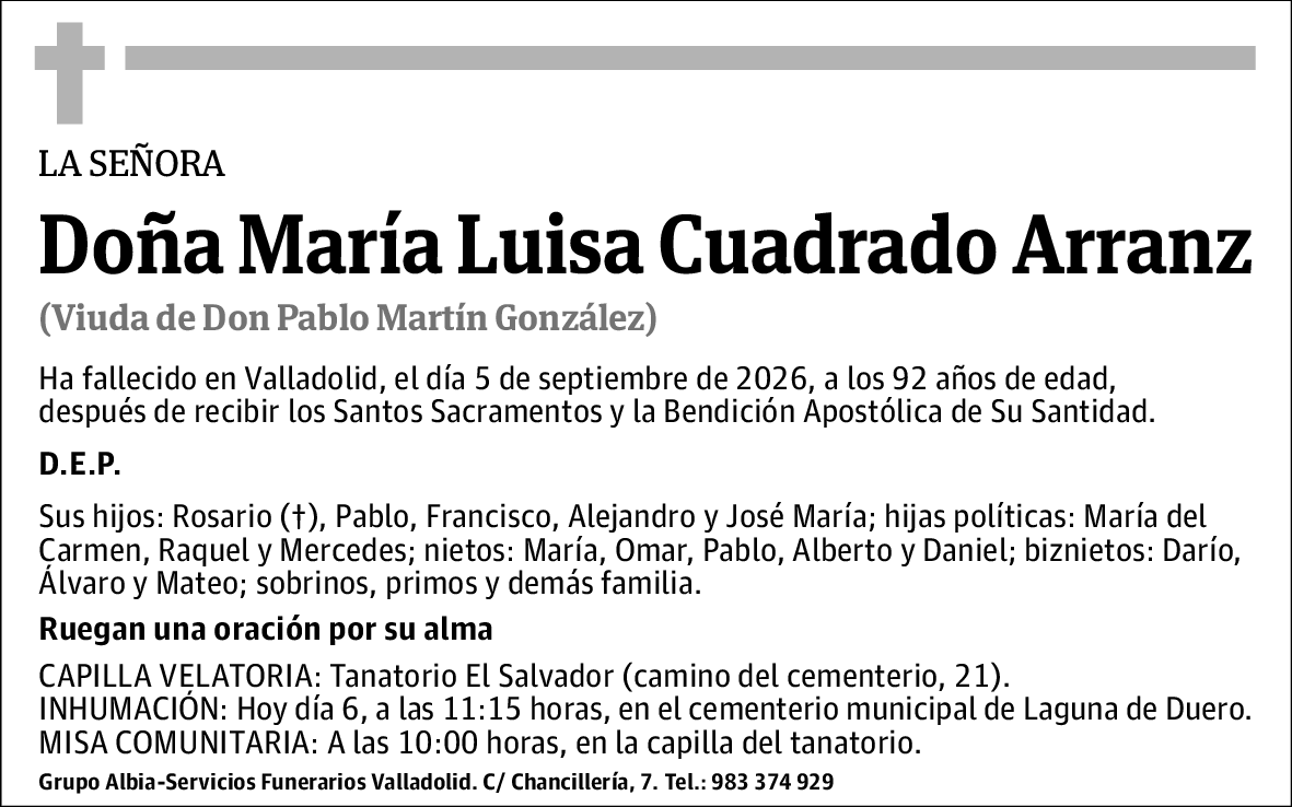María Luisa Cuadrado Arranz