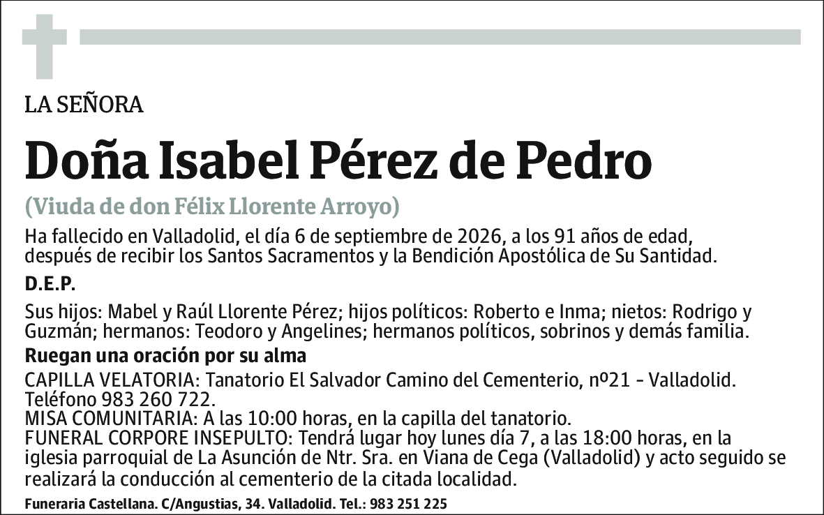 Isabel Pérez de Pedro