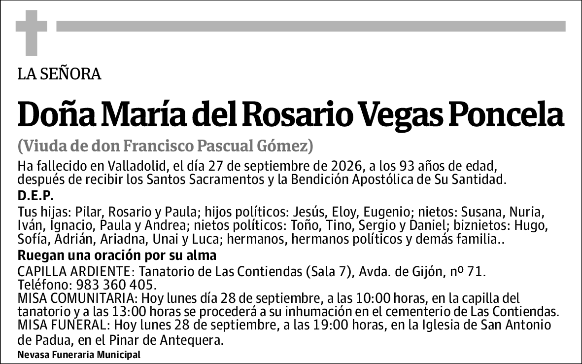 María del Rosario Vegas Poncela