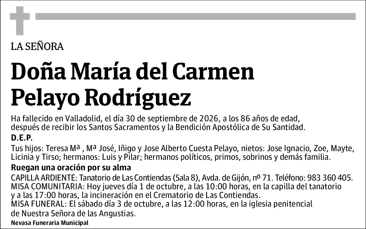 María del Carmen Pelayo Rodríguez