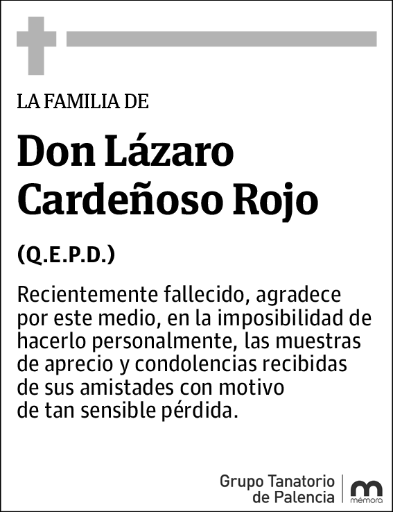 Lázaro Cardeñoso Rojo