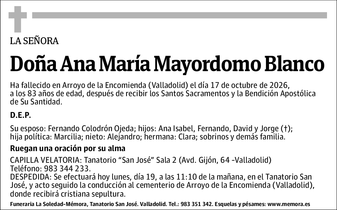 Ana María Mayordomo Blanco