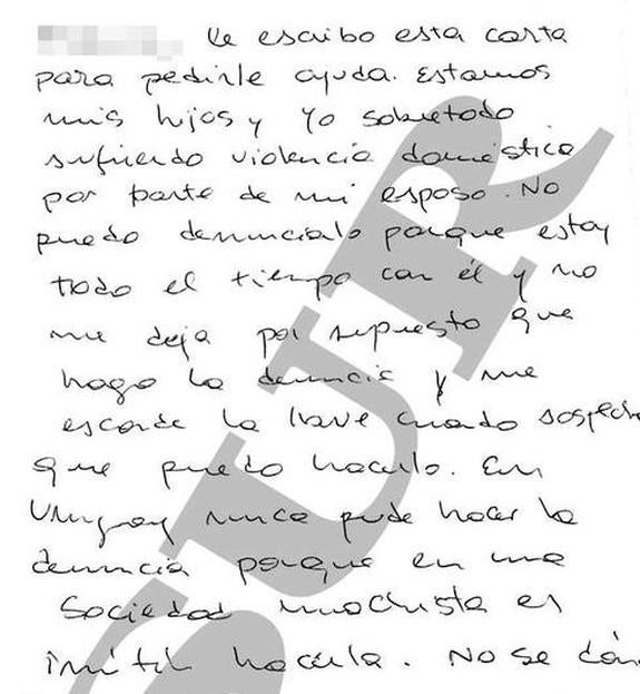 «Le escribo esta carta para pedirle ayuda, mis hijos y yo sufrimos ...